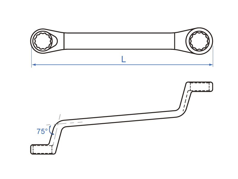 Ключ накидной 17 x 19 мм King Tony 19701719
