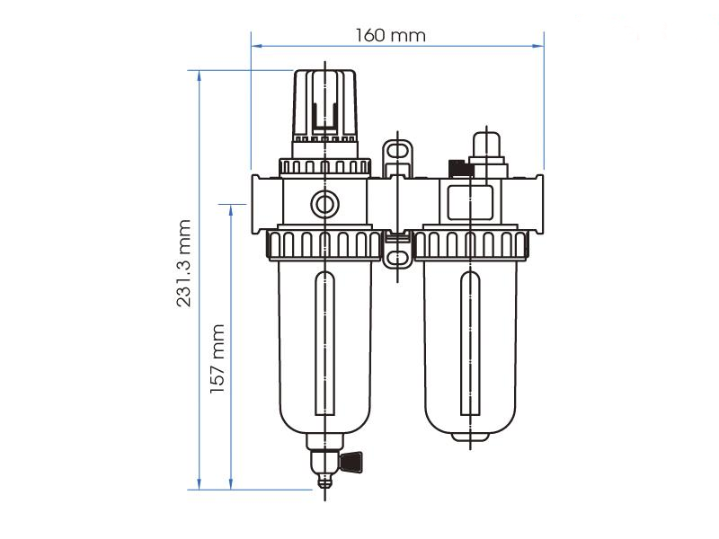 Блок подготовки воздуха King Ton 799A0-23C
